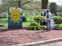 The 4-H Club not only provided plants for sale, but you could become a plant in a picture